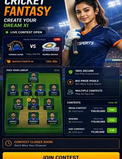 Freebet (free bet) fantasy cricket & matchday visual 3
